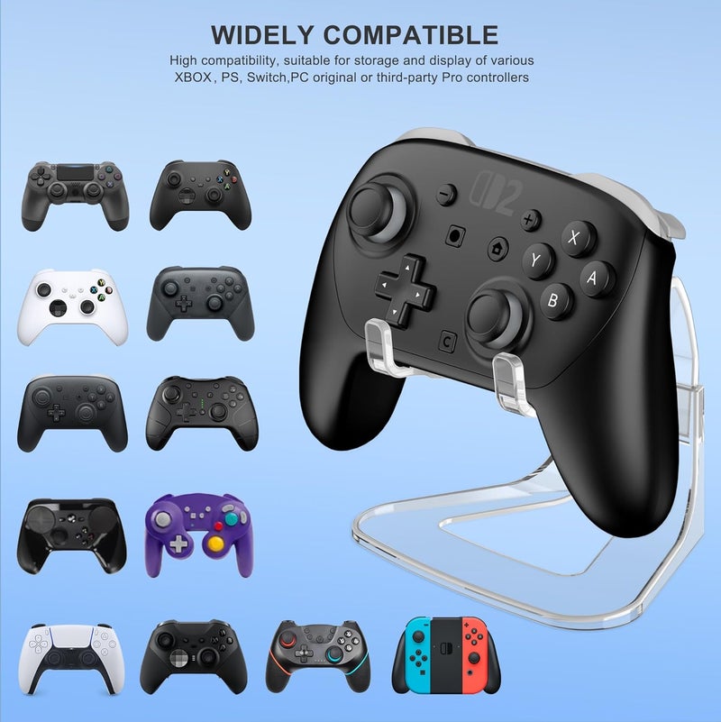 Svetaecho 2 Pack Portable Game Controller Stand Compatible with Nintendo Switch/PlayStation/Xbox Controller, Universal Gamepad Display Stand Holder Desktop Controller Supporter Phone Holder - Image 3